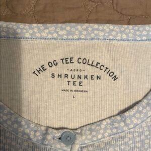 Aero Blue Button Down Tshirt  - Women's causal